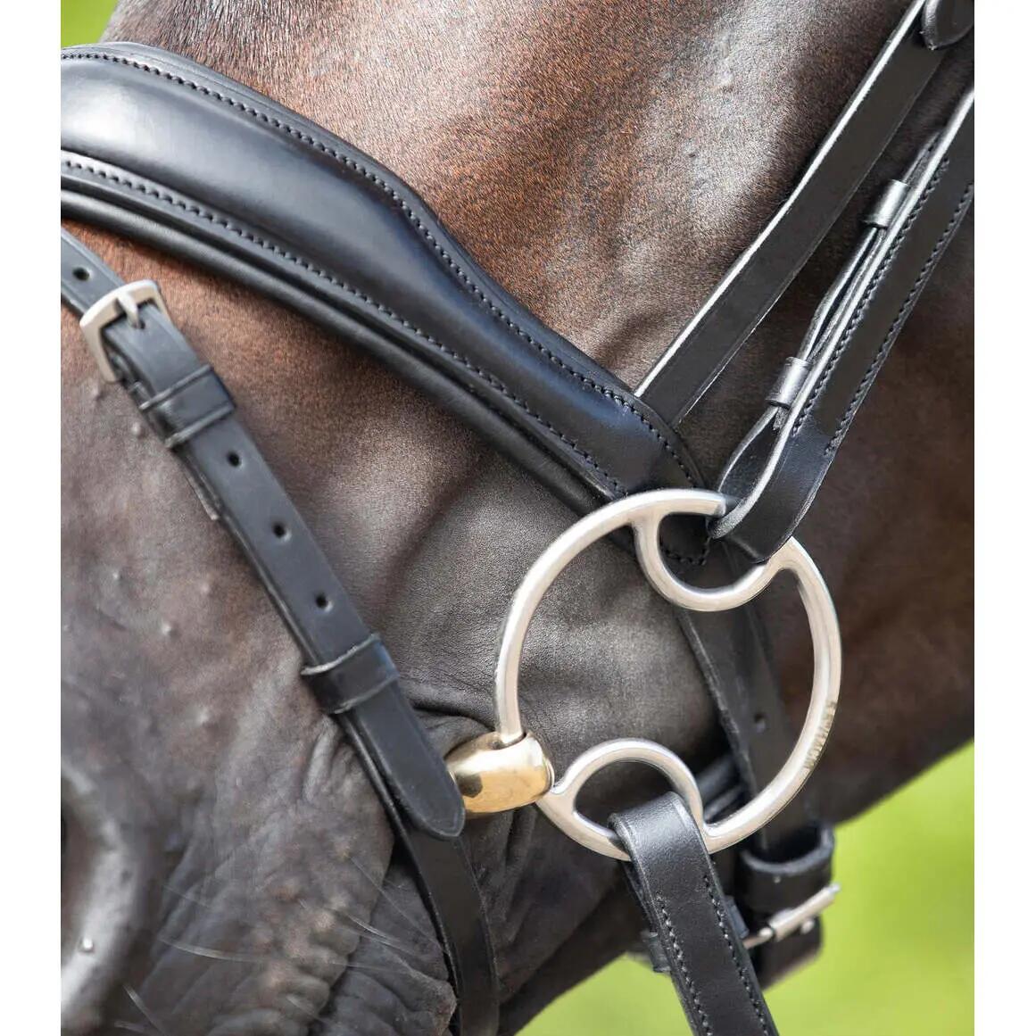 Mors double brisure pour cheval en laiton 3 effets Premier Equine 2/2