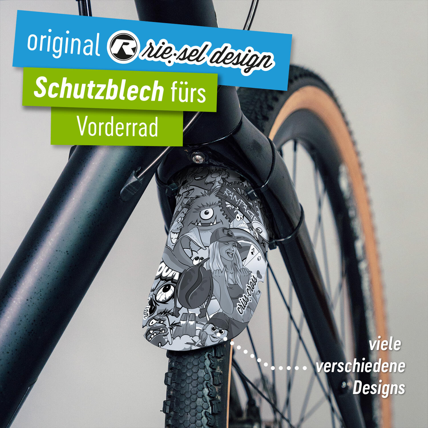 Parafanghi anteriori Riesel Design Criss Cross stickerbomb eyecatcher 2/6