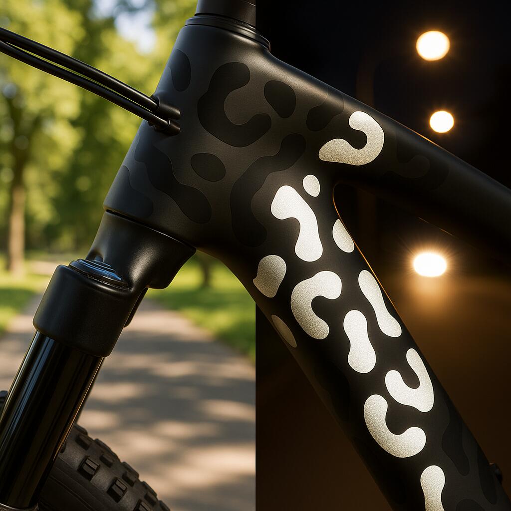 reflektierende Aufkleber Sticker Fahrrad Helm Reflektor Folie MTB für Sicherheit 3/3