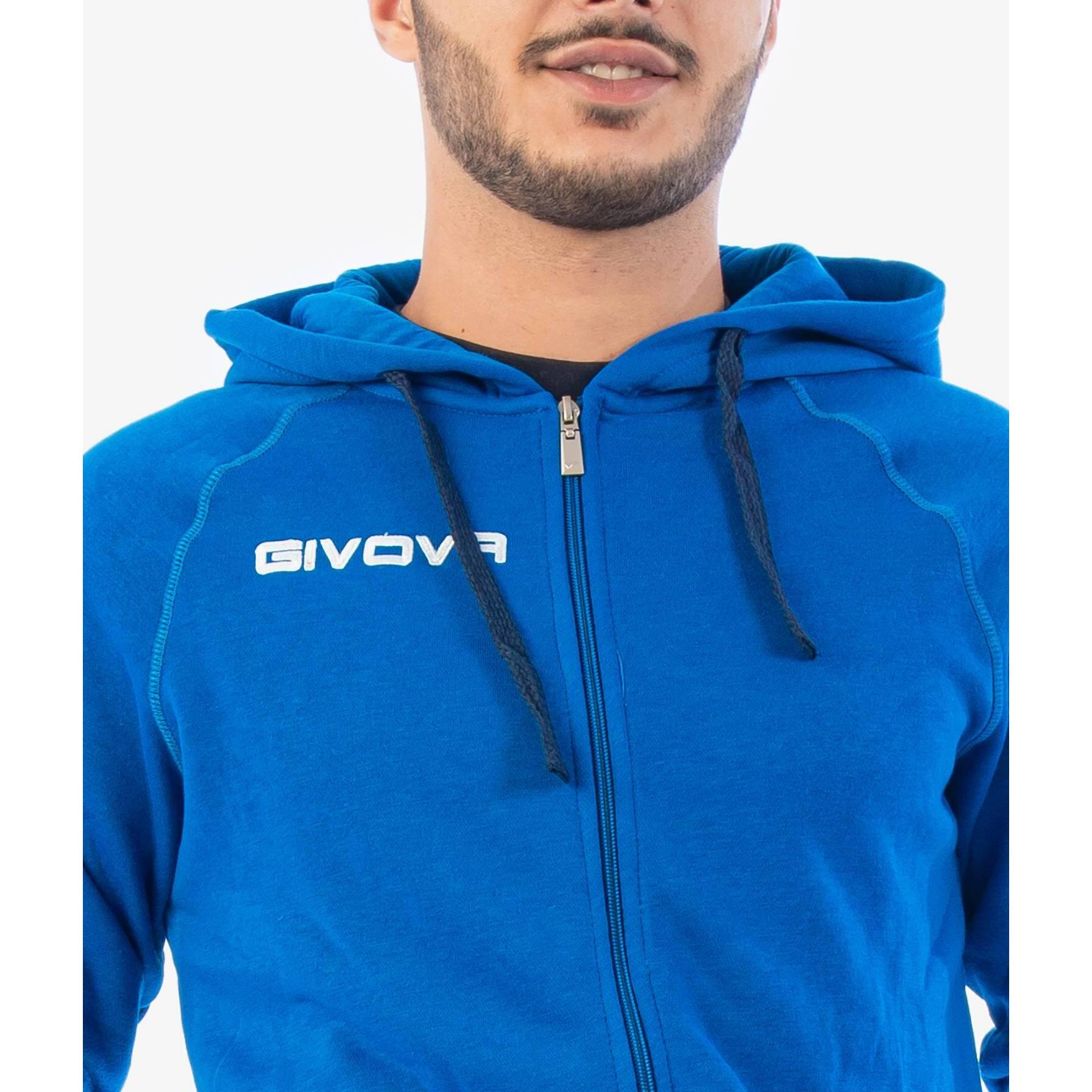 TUTA complete uomo ( french terry) givova azzurro/blu 3/5