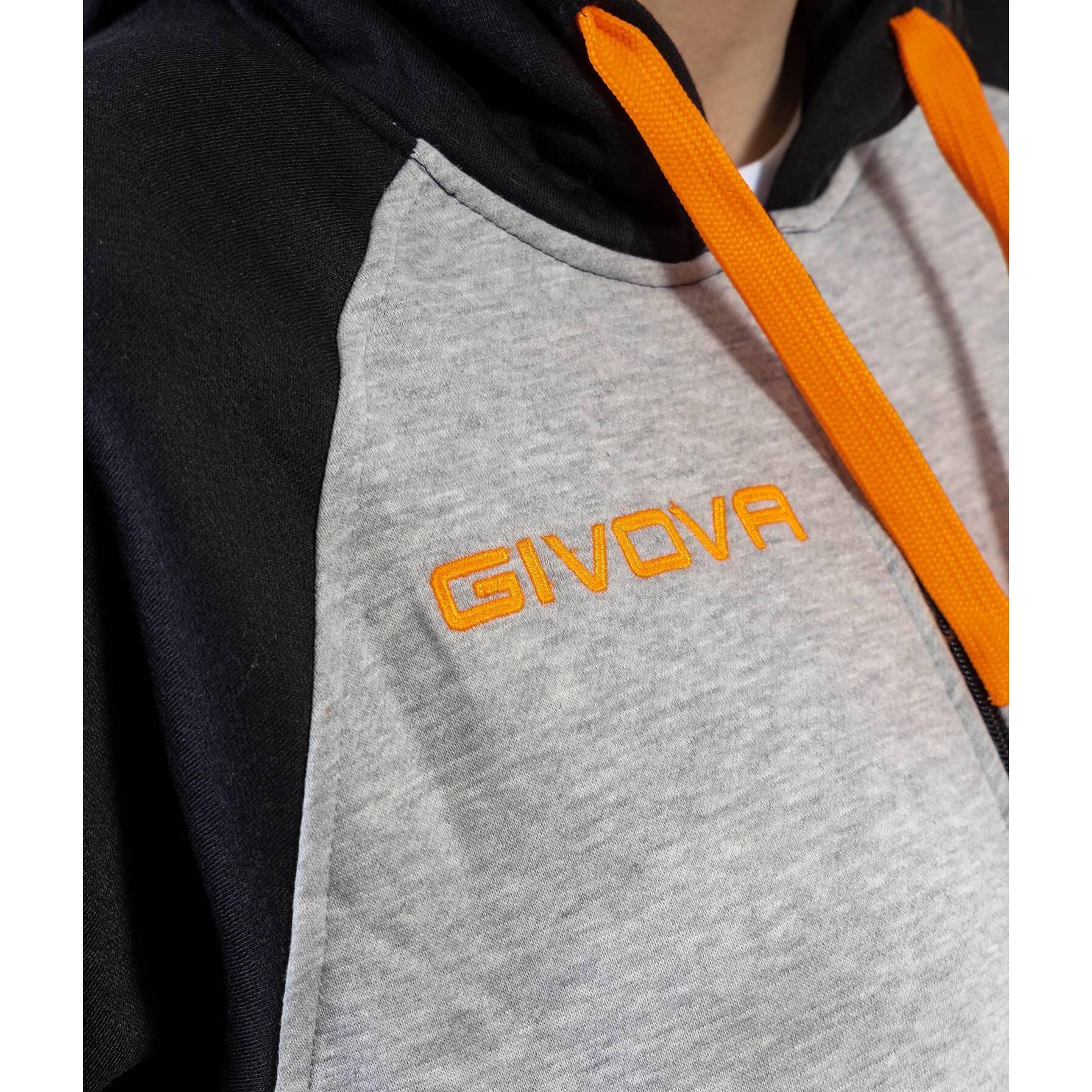 TUTA complete uomo givova grigio mel.chiaro/arancio fluo 3/5