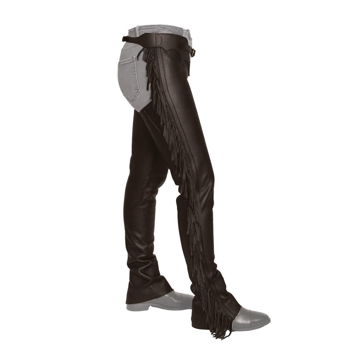 Chaps de cuero sintético con flecos para mujer Dy'on 2/5