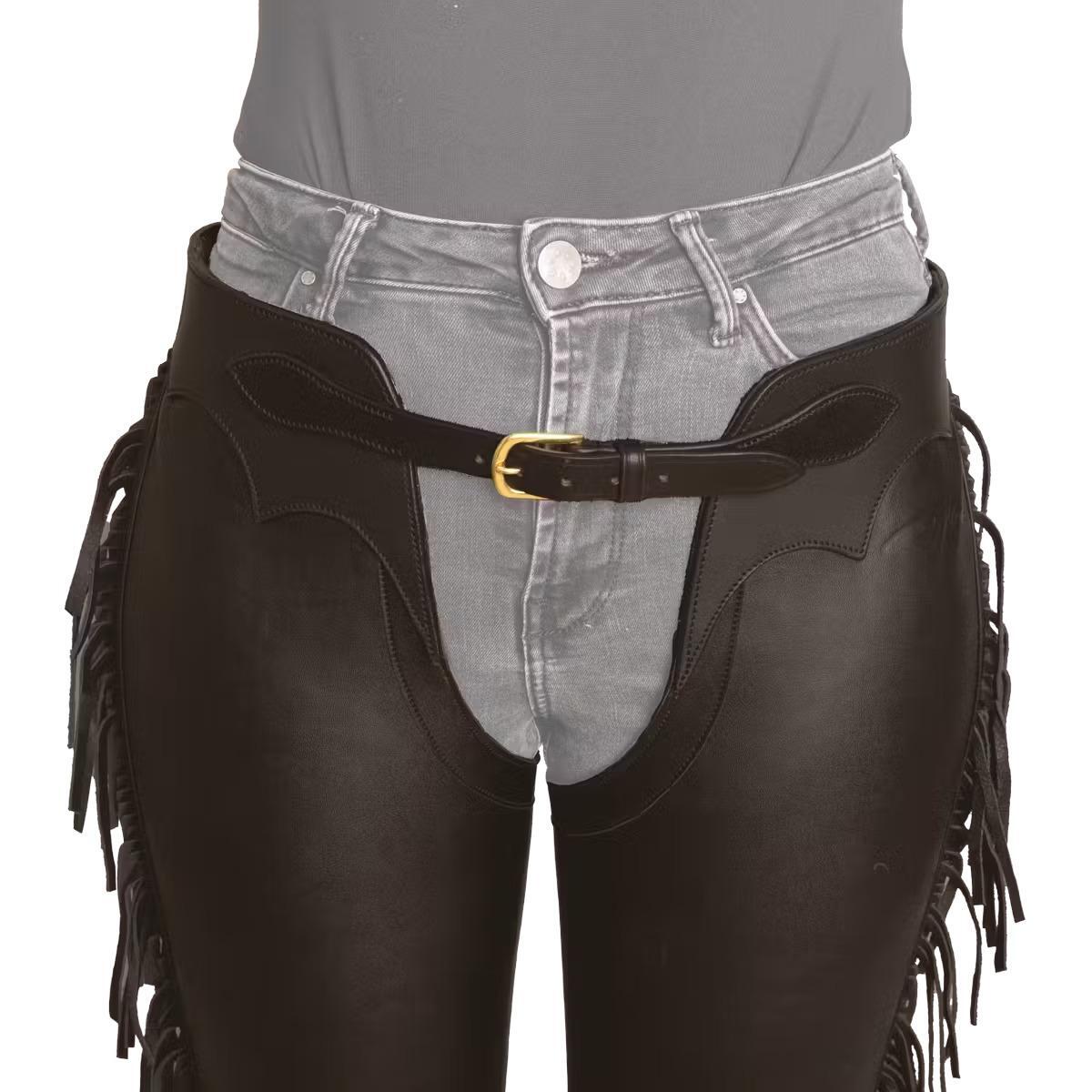Chaps de cuero sintético con flecos para mujer Dy'on 4/5