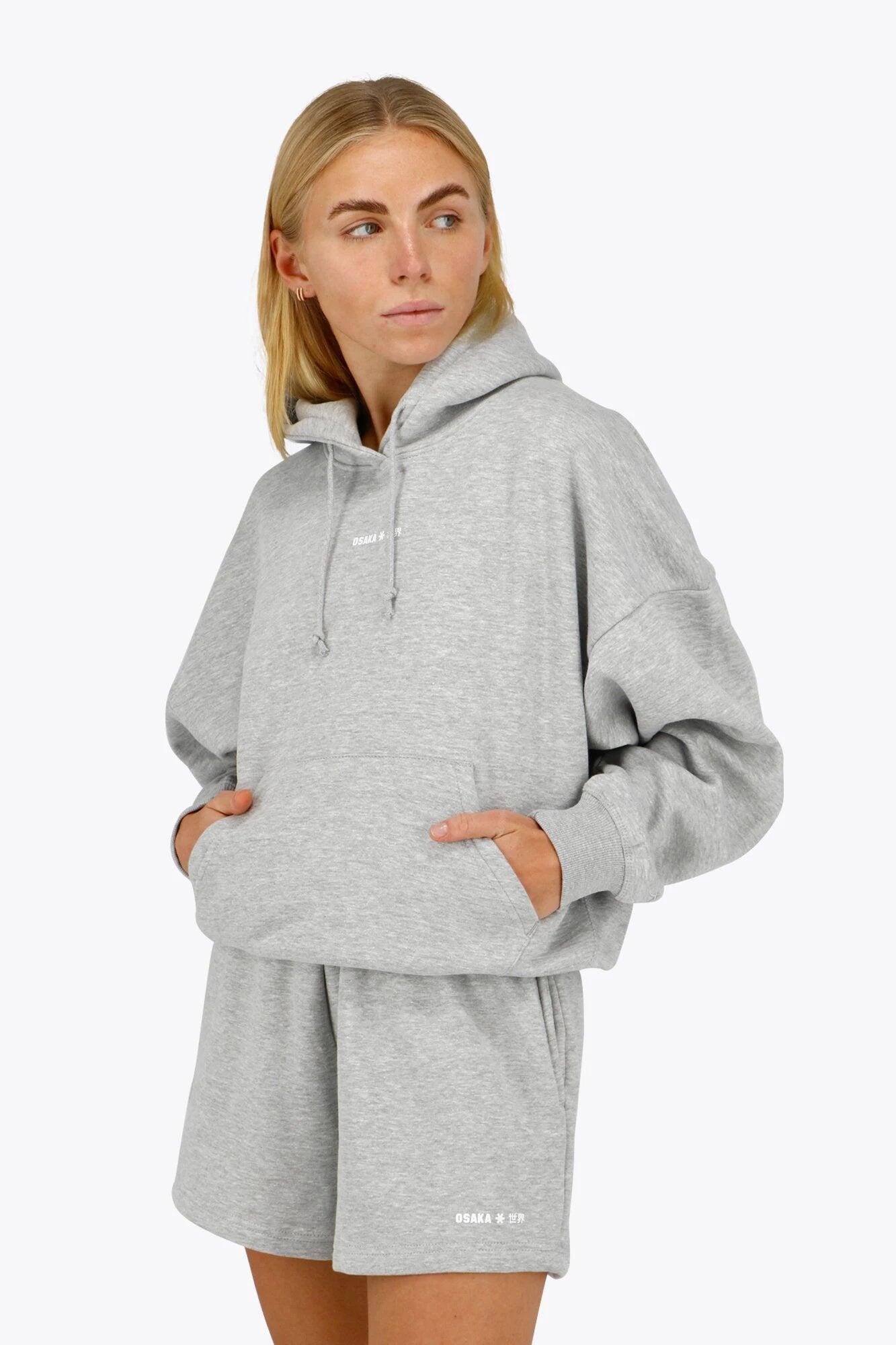 Sweat à capuche femme Osaka | Gris chiné 3/6