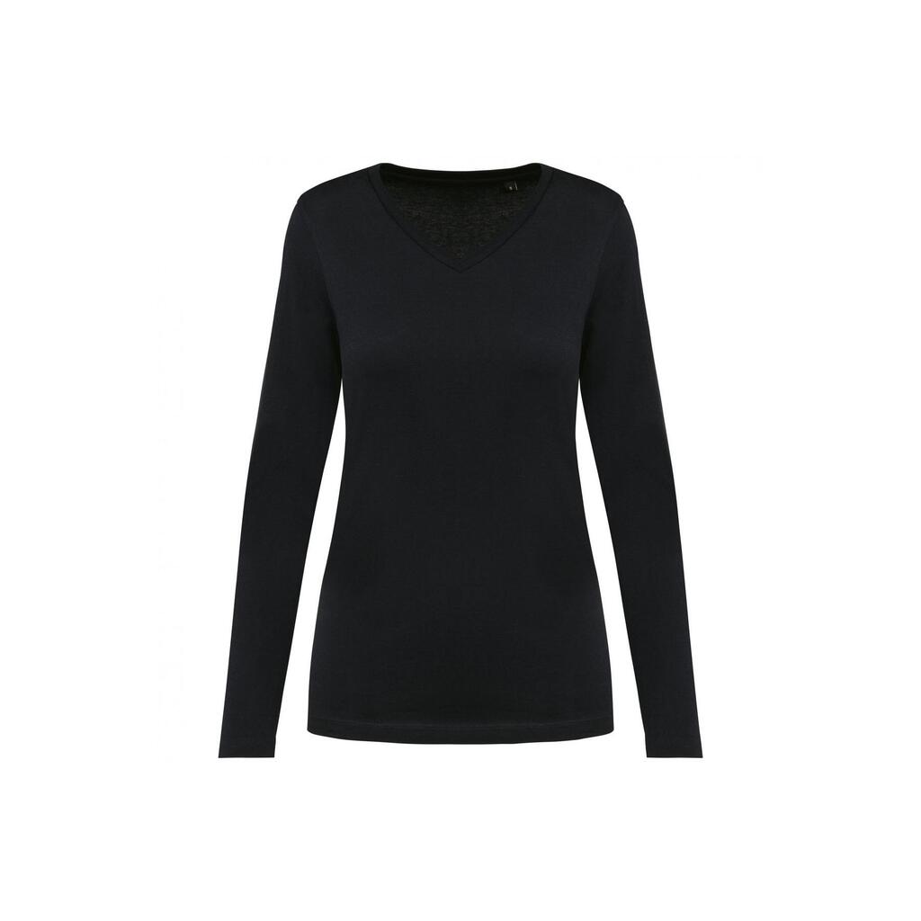 Women's suprima v-neck long sleeve t-shirt Kariban Premium