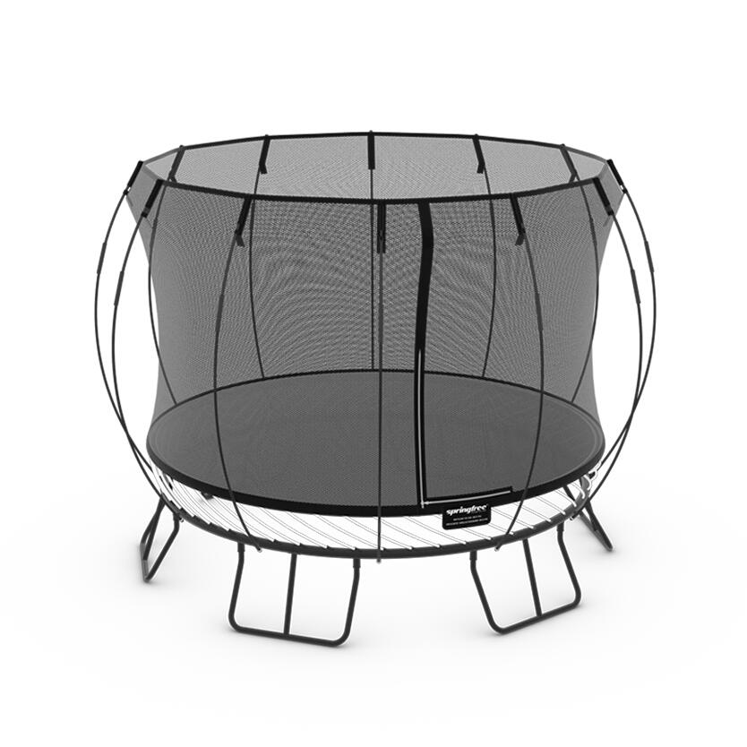 SPRINGFREE Bezpečná zahradní trampolína kulatá 3m s ochrannou sítí a měkkými okraji
