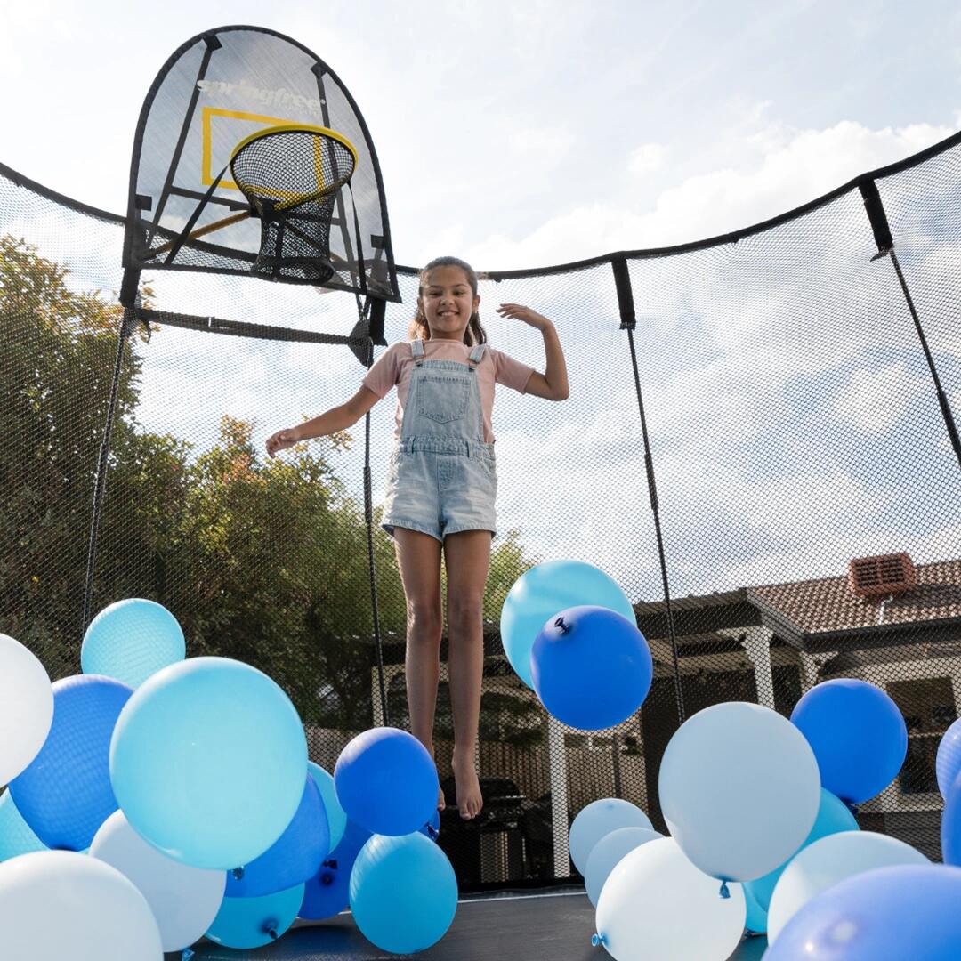 Bezpečná zahradní trampolína kulatá 3m s ochrannou sítí a měkkými okraji 6/6