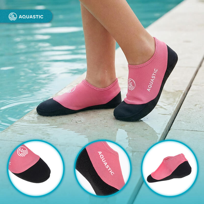 Șosete pentru piscină pentru copii AQUASTIC Seavie Anti-Alunecare