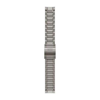 Versterkte horlogeband met pijlschakels en vouwsluiting garmin quickfit® 22