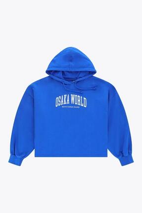 Sweat à capuche court pour femmes Osaka | Bleu Princesse