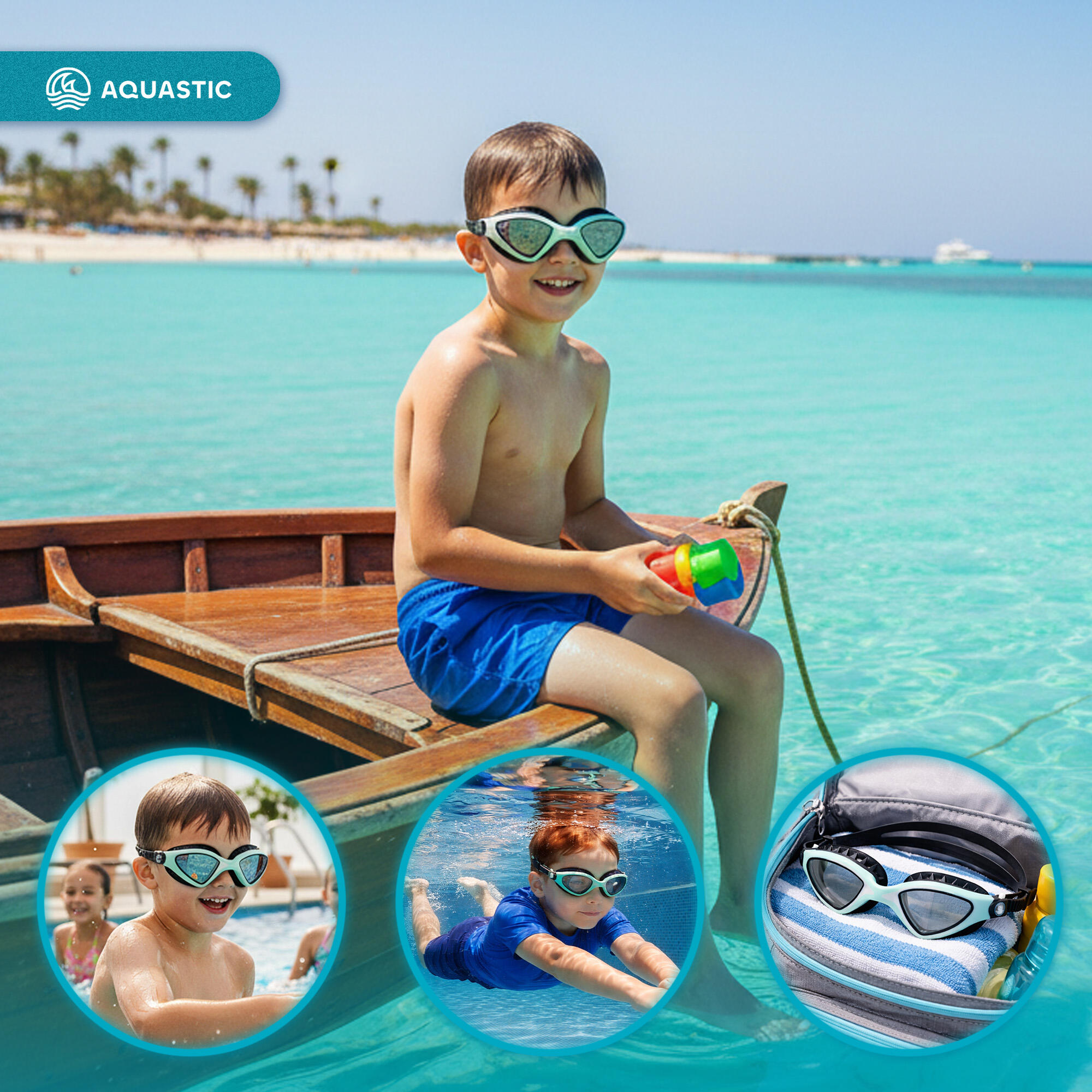 Lunettes de natation AQUASTIC Tarpon 4/7