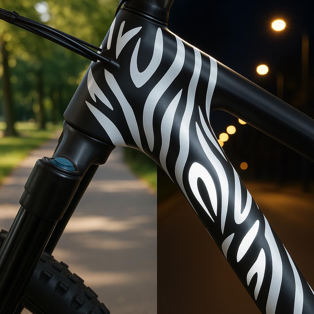 reflektierende Aufkleber Sticker Fahrrad Helm Reflektor Folie MTB für Sicherheit 3/3