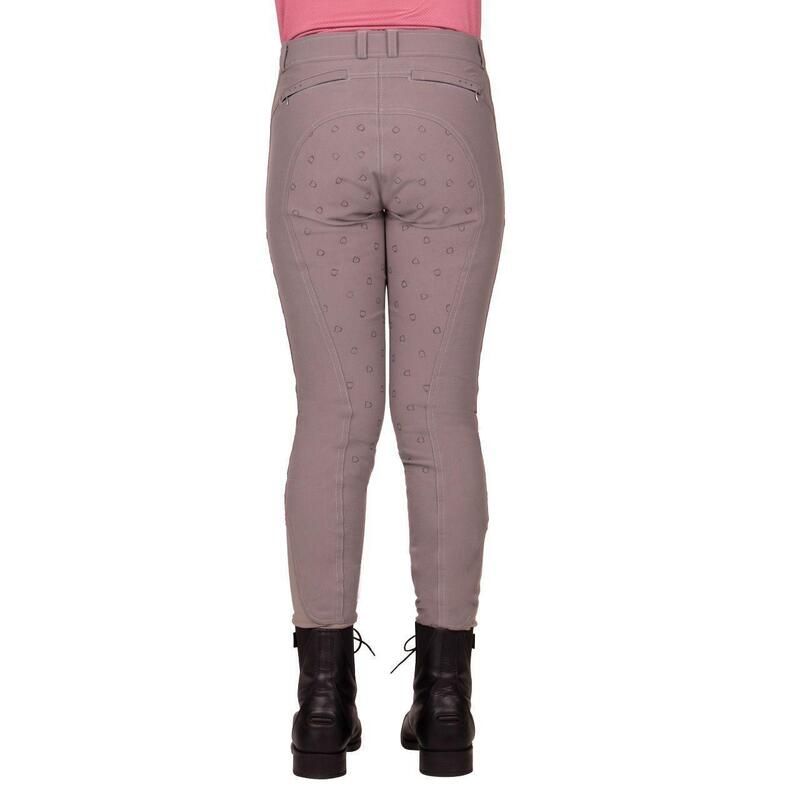 Pantaloni echitație QHP Victoria cu grip complet