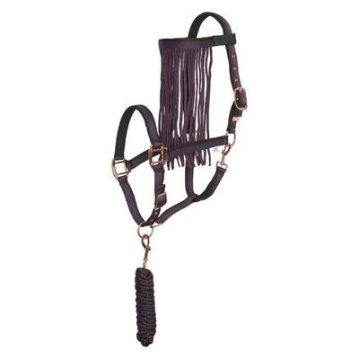 Imperial riding halsterset met vliegenfrontriem - multi forest green