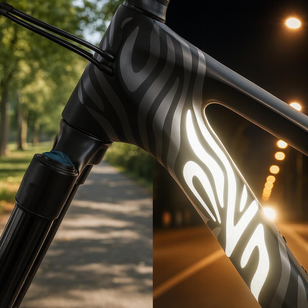 reflektierende Aufkleber Sticker Fahrrad Helm Reflektor Folie MTB für Sicherheit 3/3