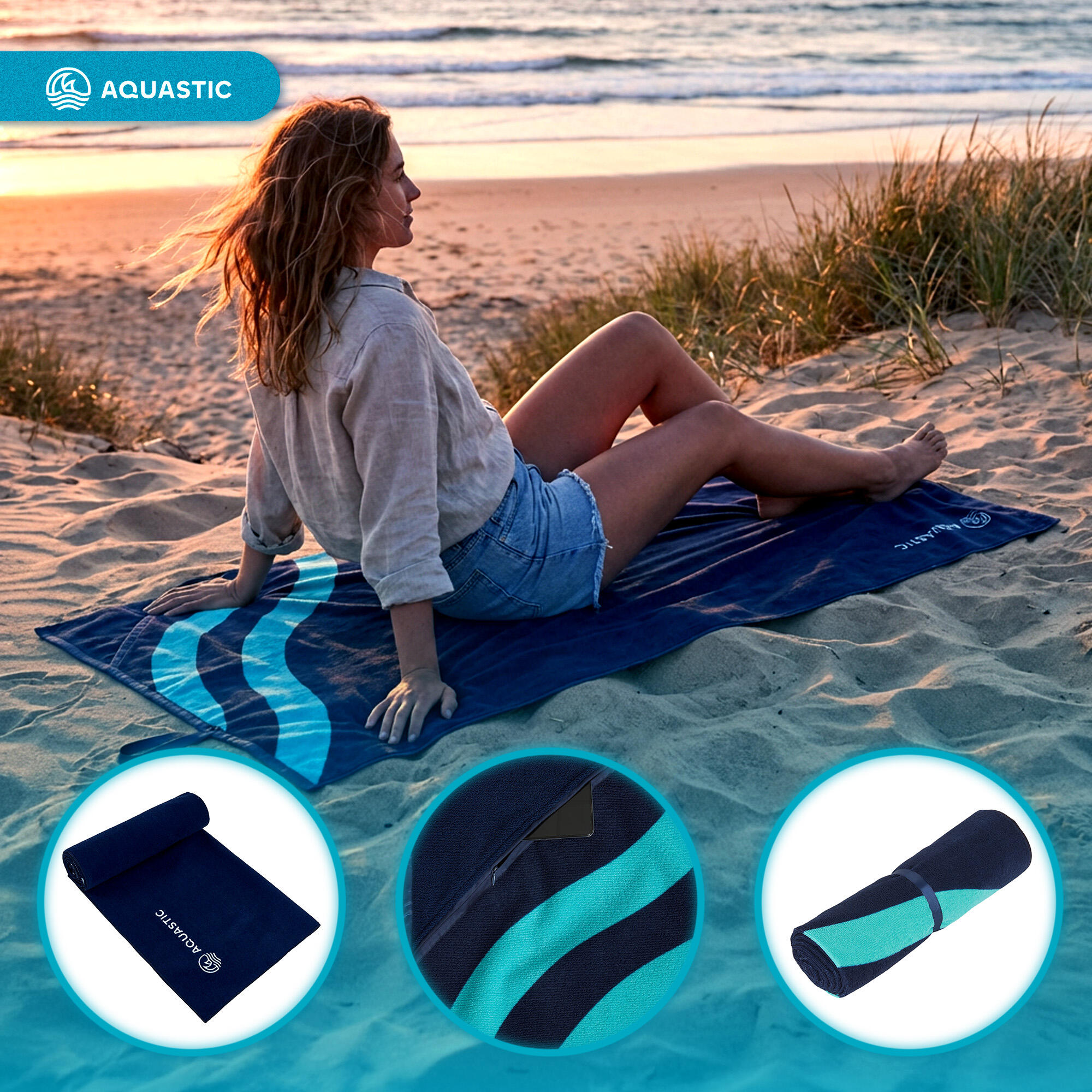 Serviette AQUASTIC Wavey 4/7