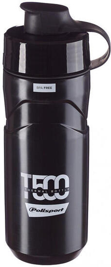 Polisport T500 Bouteille Thermo 500/650 ml, Polypropylène, Noir/Gris.