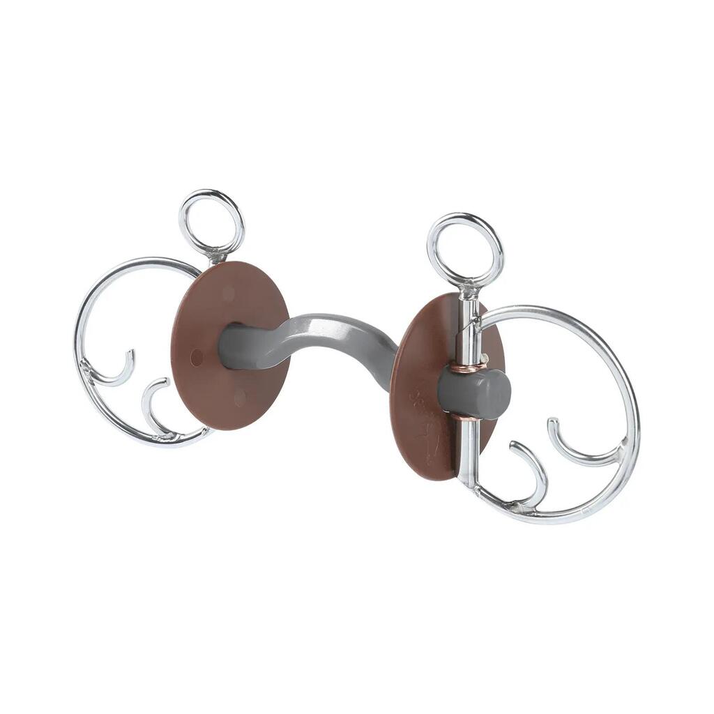 Hard French snaffle bit for horses with a tongue slot Beris Konnex