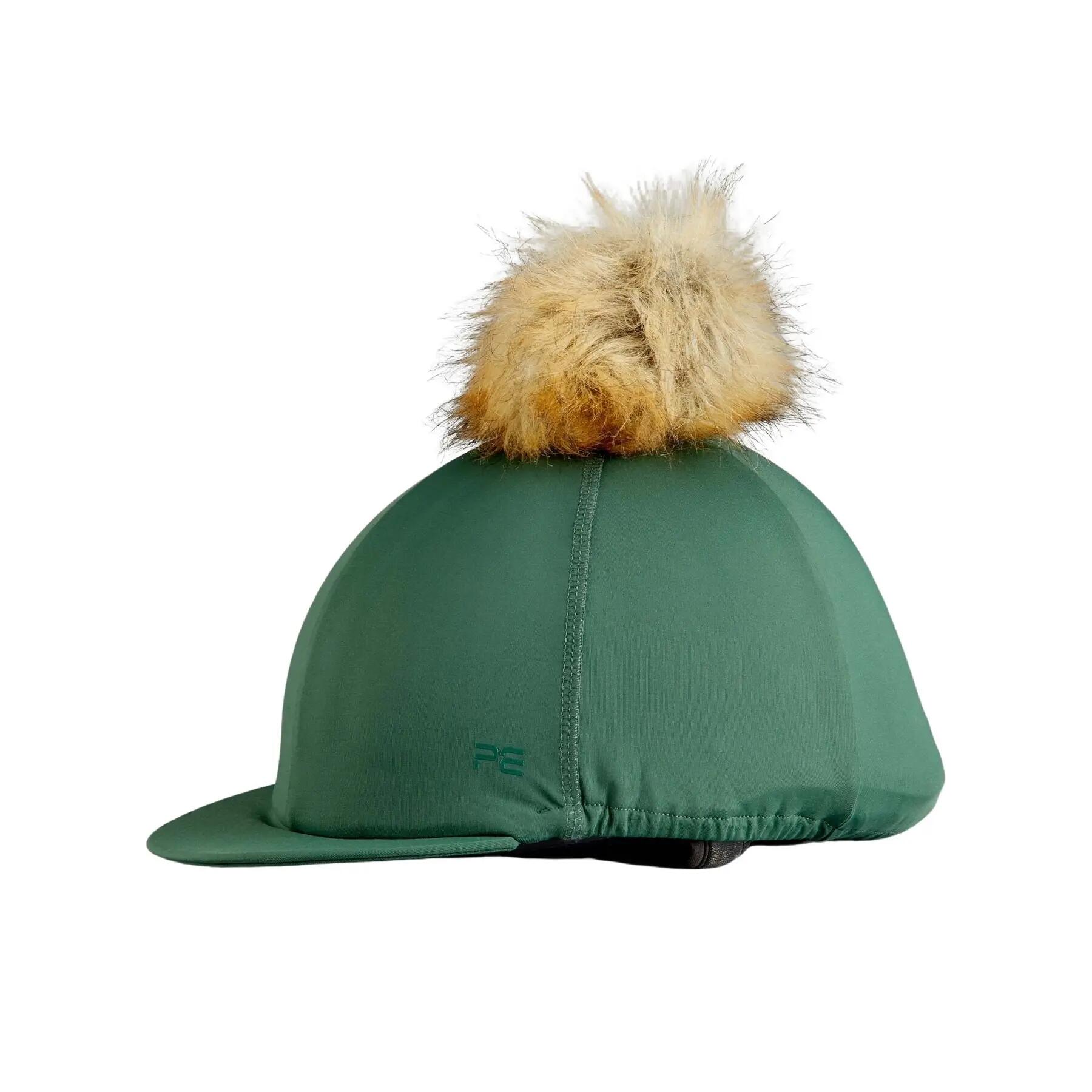 Riding helmet cap in jersey with faux fur pompom Premier Equine 4/6