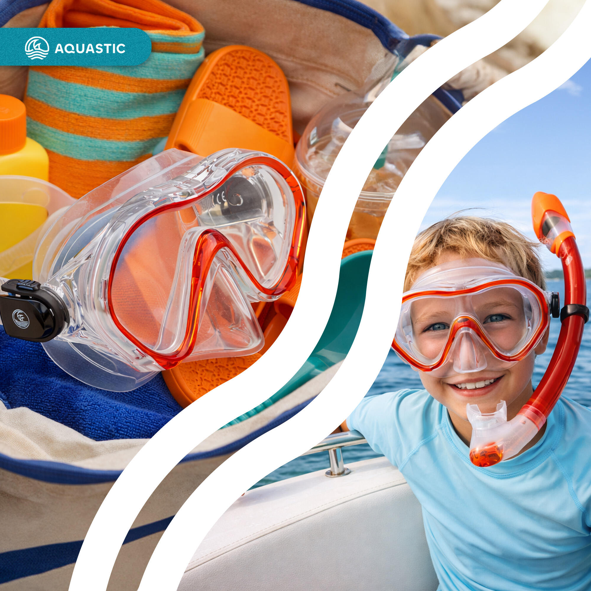 Set snorkeling per bambini AQUASTIC Minke 7/7