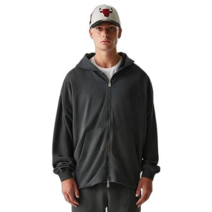 Bluza z kapturem Chicago Bulls z pełnym zamkiem Washed