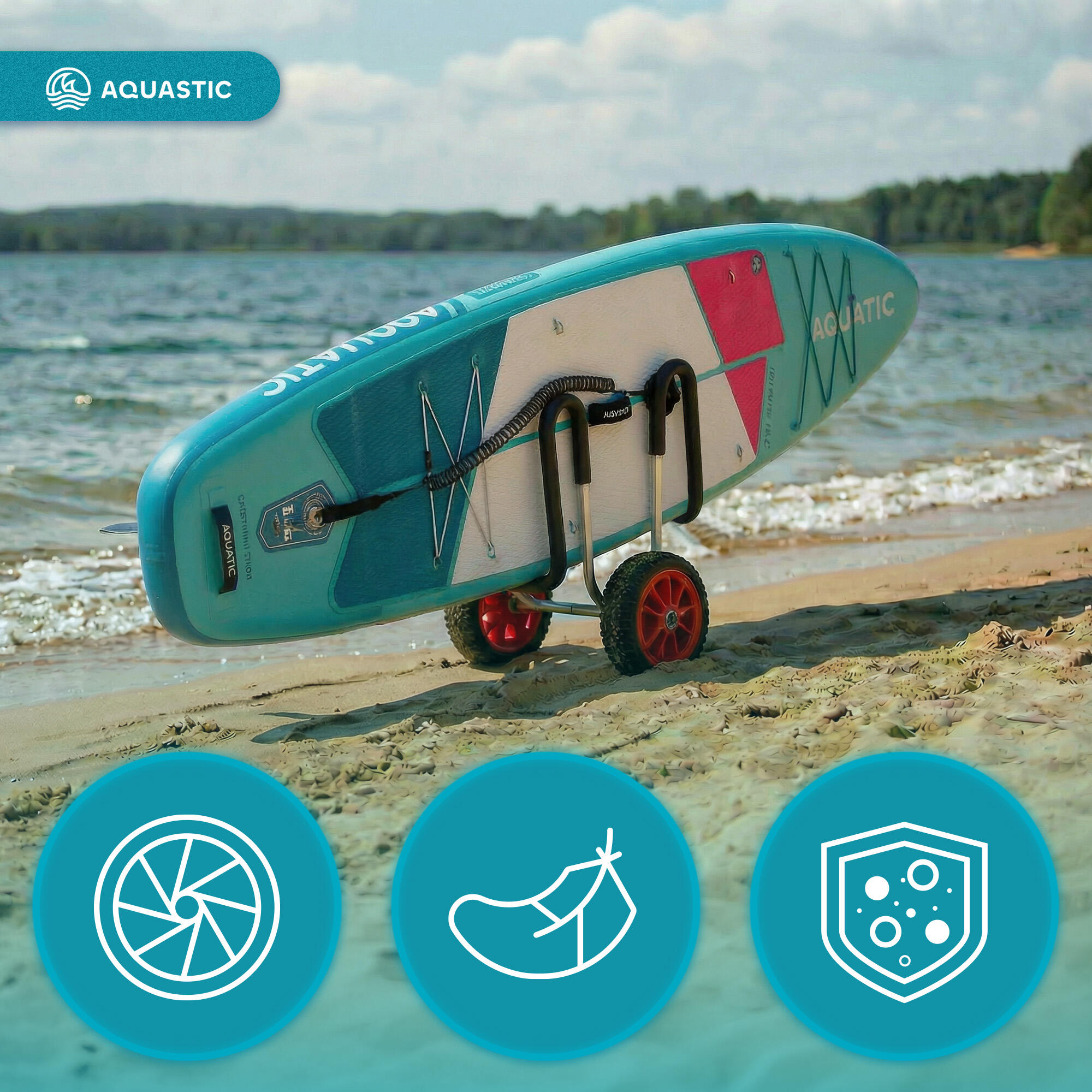 Wózek na 2 deski SUP AQUASTIC AQS-B5I015-NC 6/7