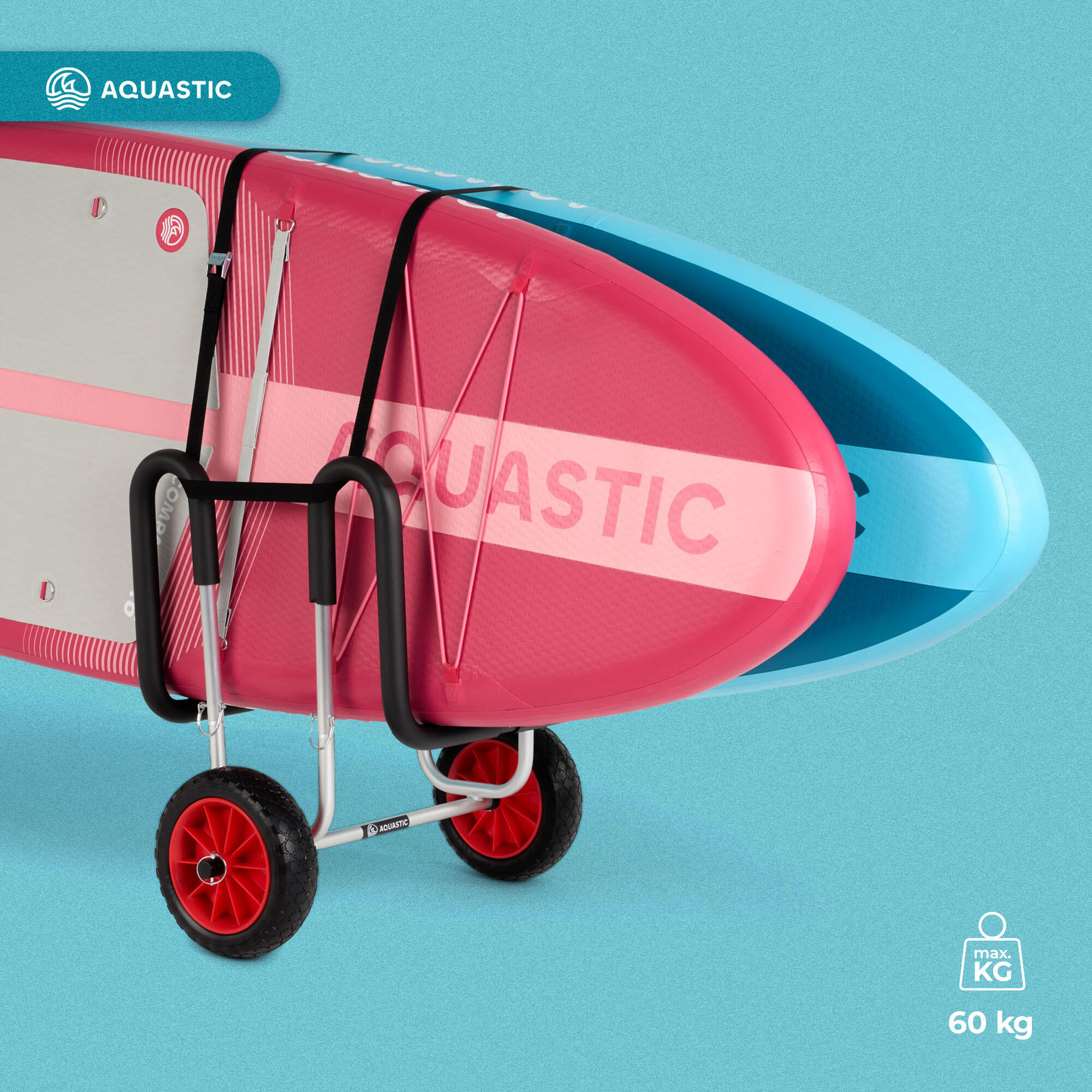 Wózek na 2 deski SUP AQUASTIC AQS-B5I015-NC 2/7