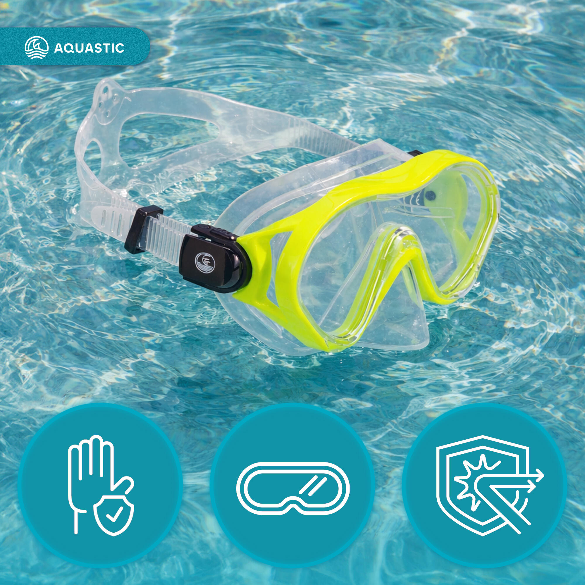 Ensemble de plongée en apnée pour enfants AQUASTIC Minke 6/7