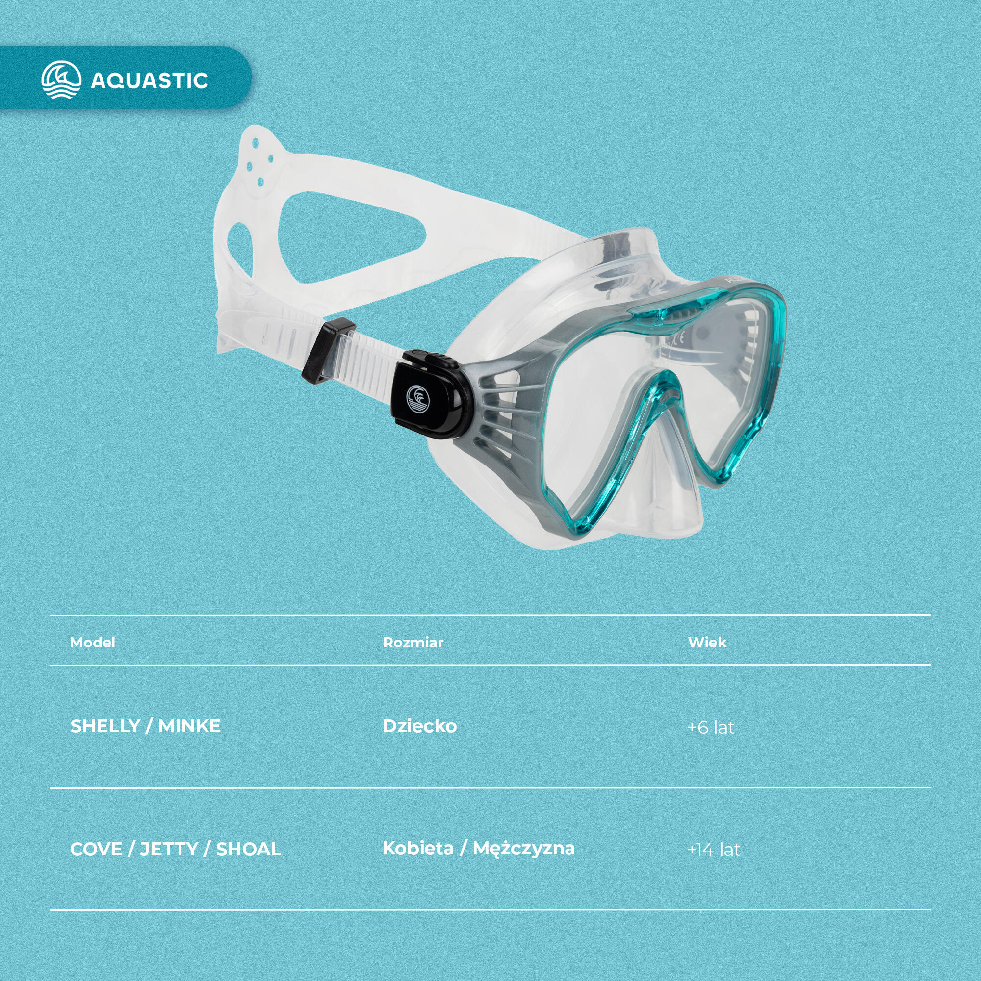 Set per lo snorkeling AQUASTIC Jetty 3/7