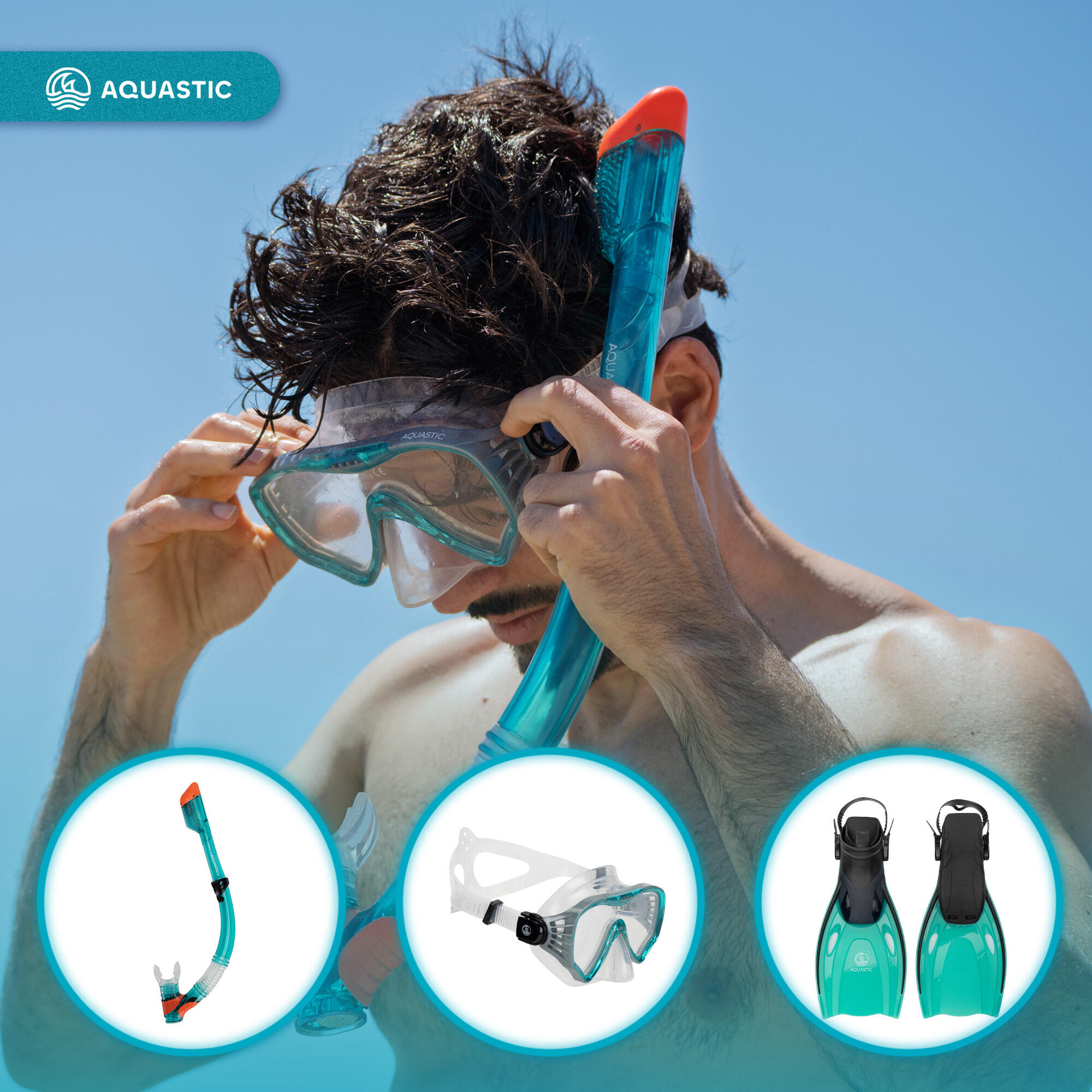 Set per lo snorkeling AQUASTIC Jetty 5/7