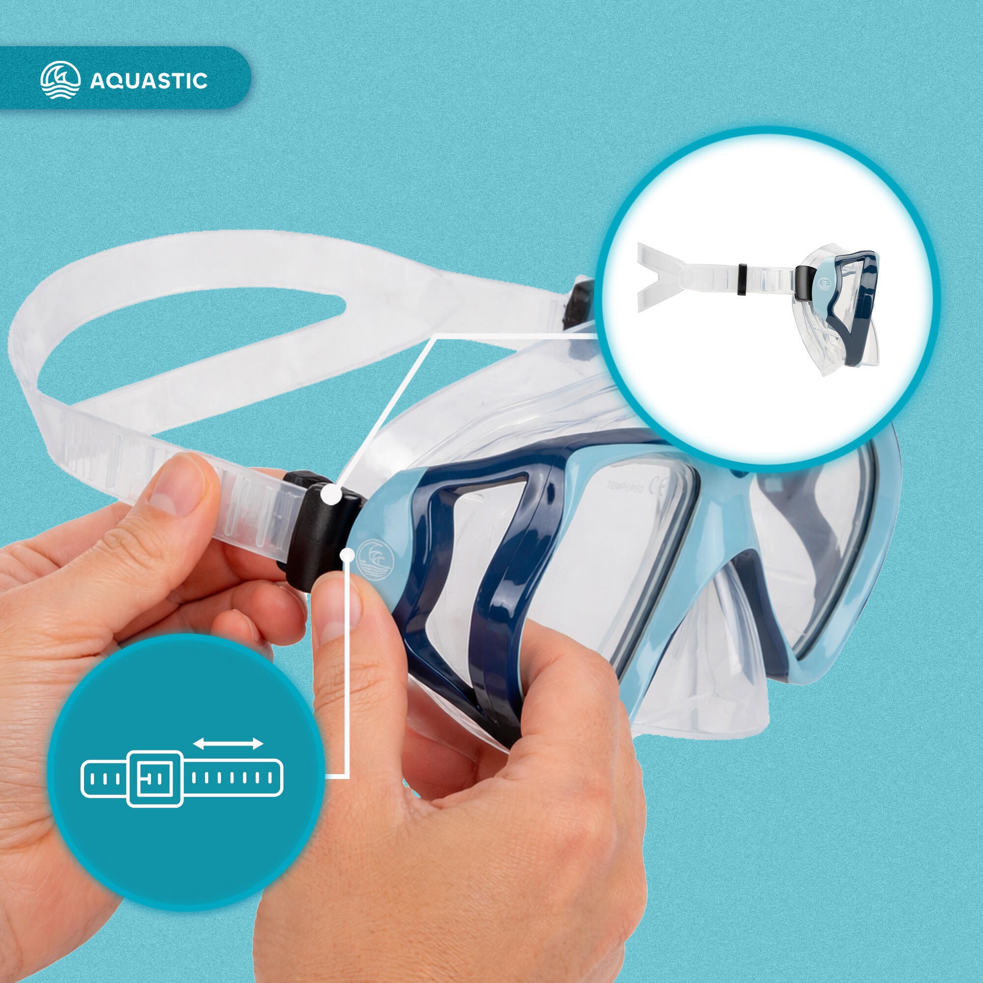 AQUASTIC Set per lo snorkeling in secca 7/7
