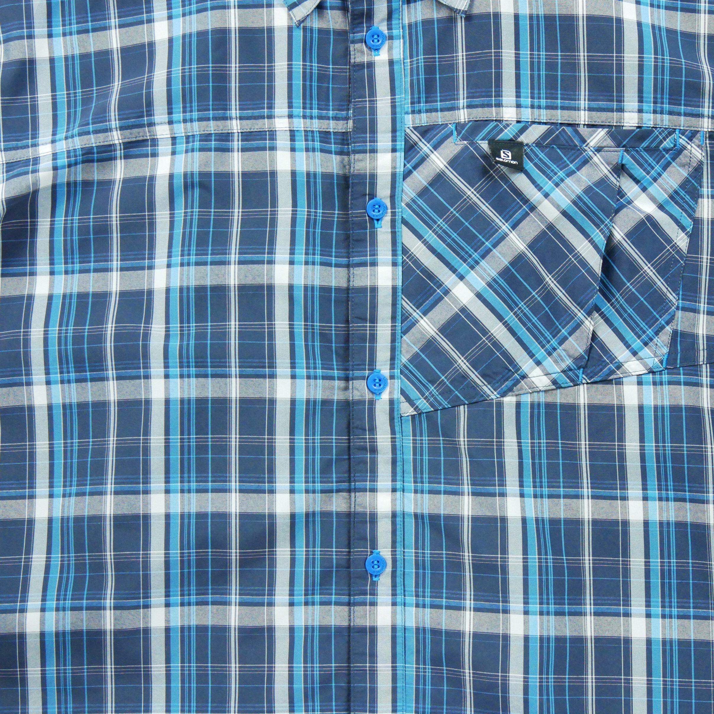 Camicia a quadri casual blu da uomo 3/6