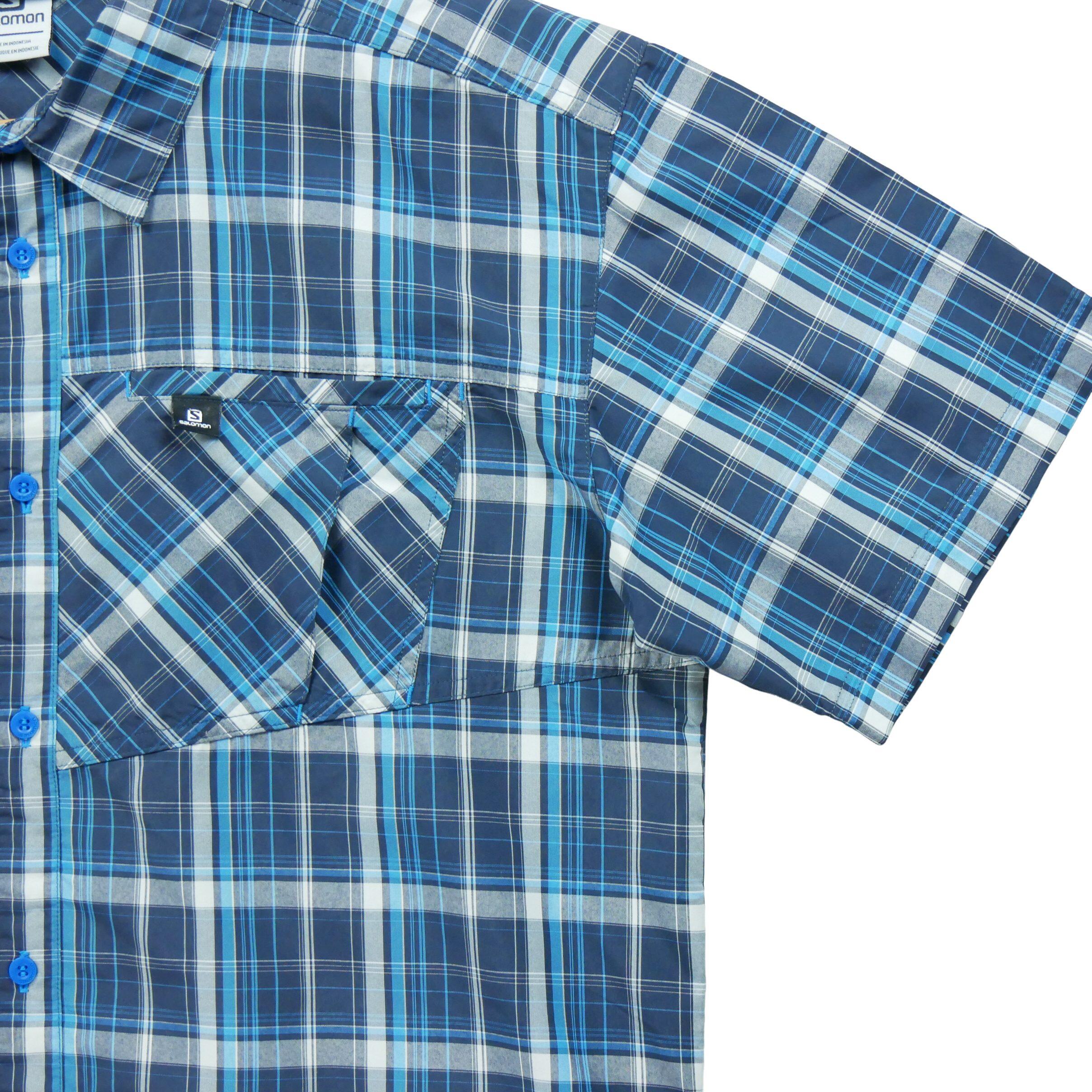 Camicia a quadri casual blu da uomo 4/6
