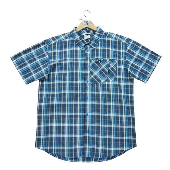 Camicia a quadri casual blu da uomo