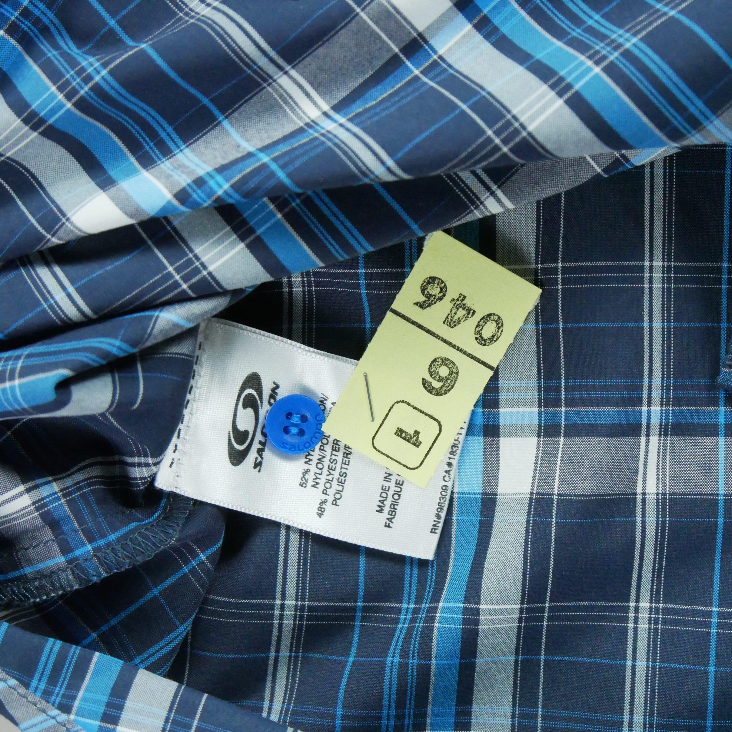 Camicia a quadri casual blu da uomo 6/6