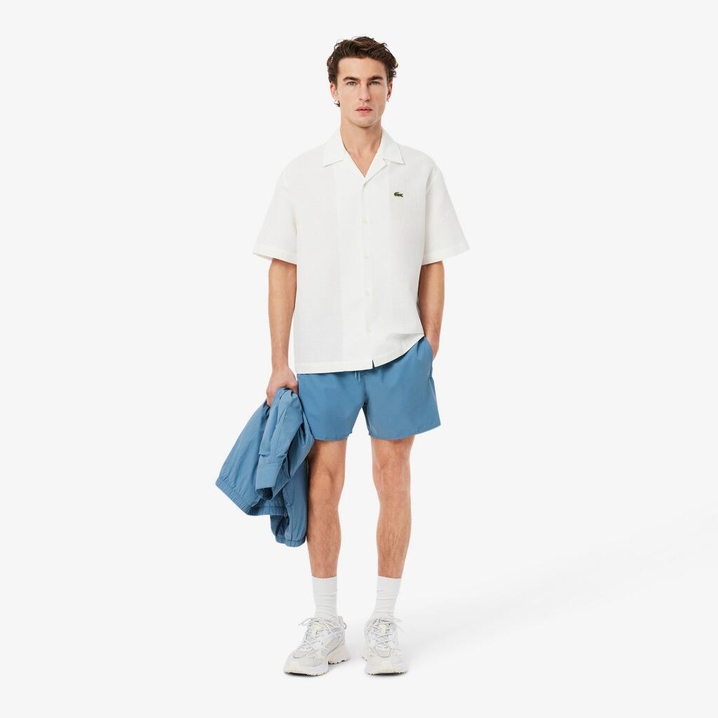 Lacoste Model Short Sleeved Ribbed Collar Kleur Blauw 2/5
