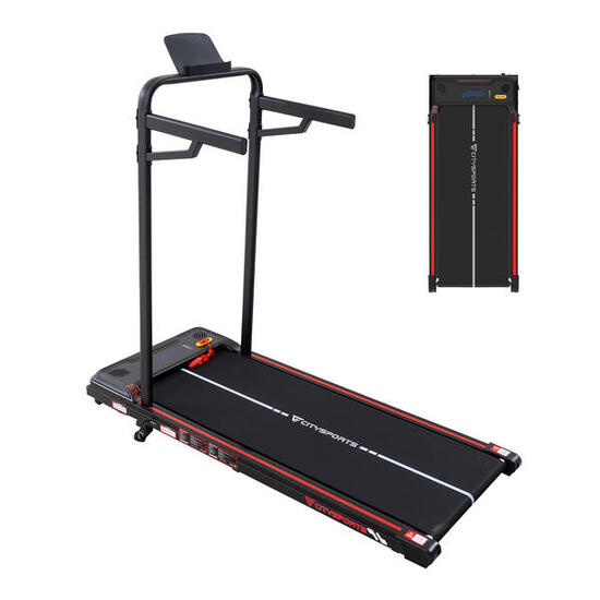 Tapis de Marche-Inclinaison réglable-440W-6.0km/h-Accoudoirs amovibles