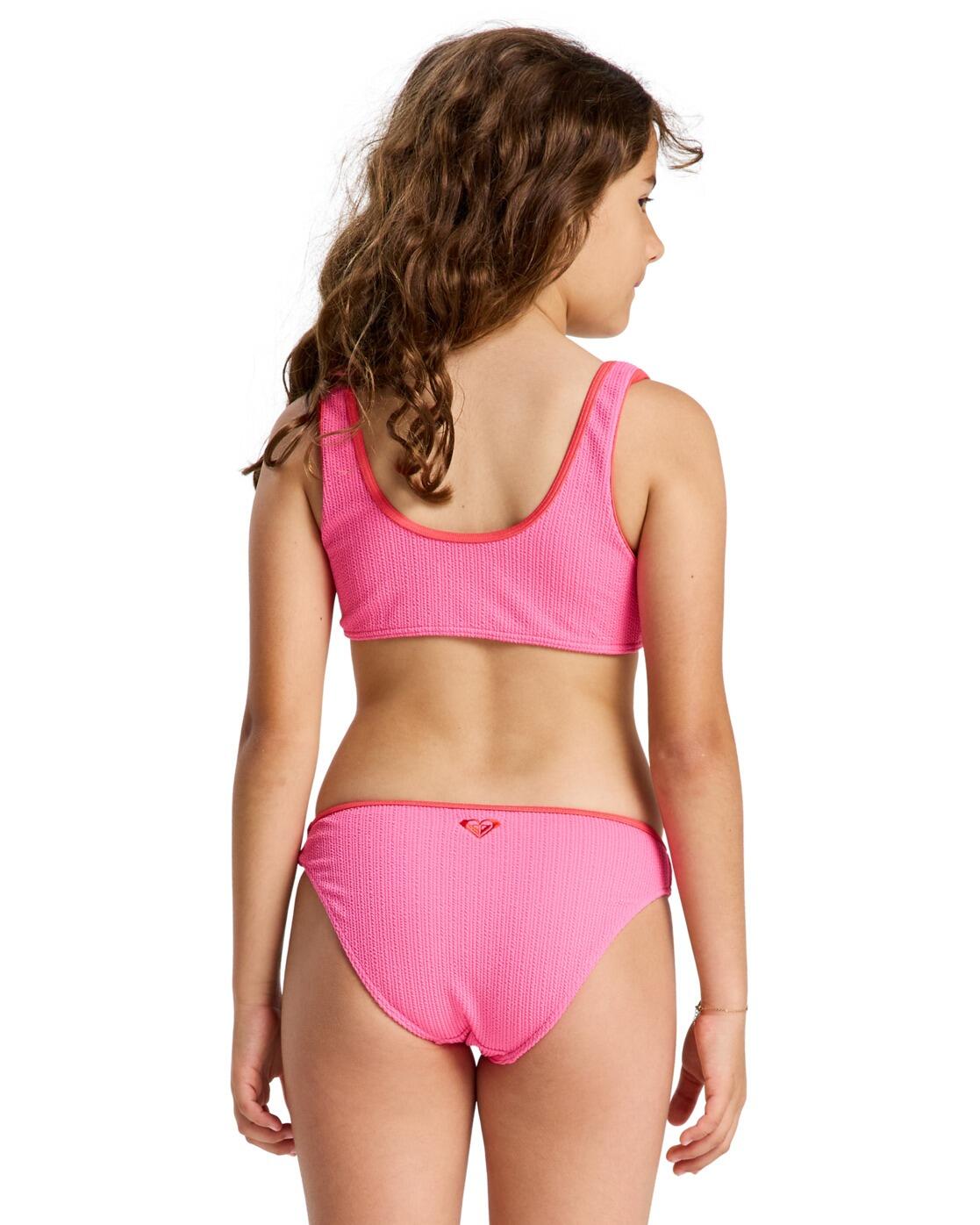 Zweiteiliges Bralette-Bikini-Set ARUBA SET Rosa Mädchen 6-16 2/4