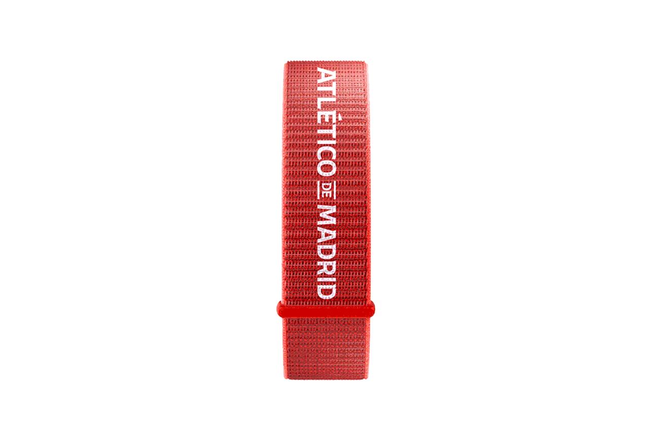 Montre SaveWatch Plus Atlético de Madrid, boîtier blanc, bracelet en tissu rouge 2/4