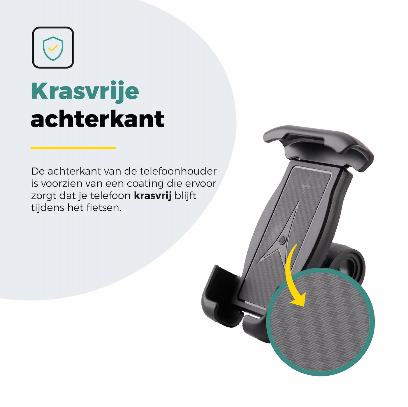 Voltano Classic Telefoonhouder Fiets - Zwart - Universeel 2/7