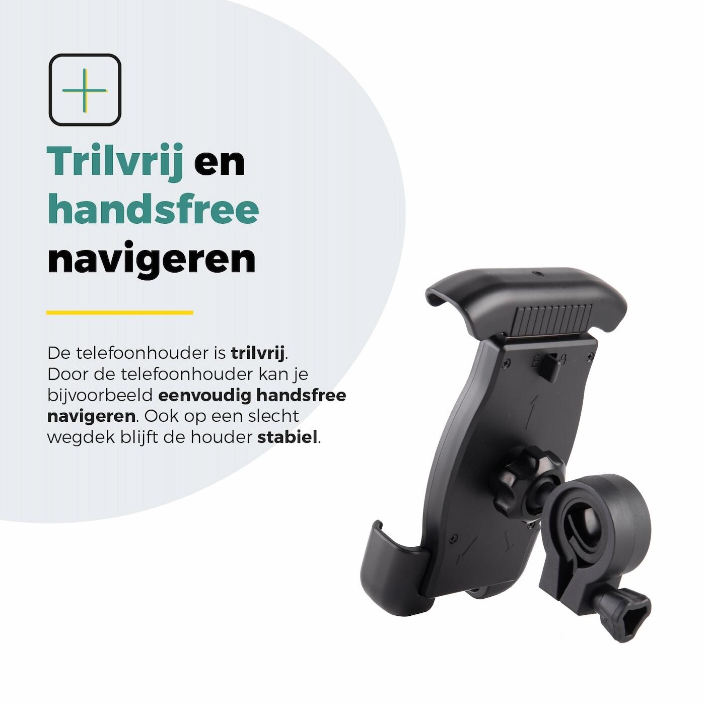 Voltano Classic Telefoonhouder Fiets - Zwart - Universeel 6/7