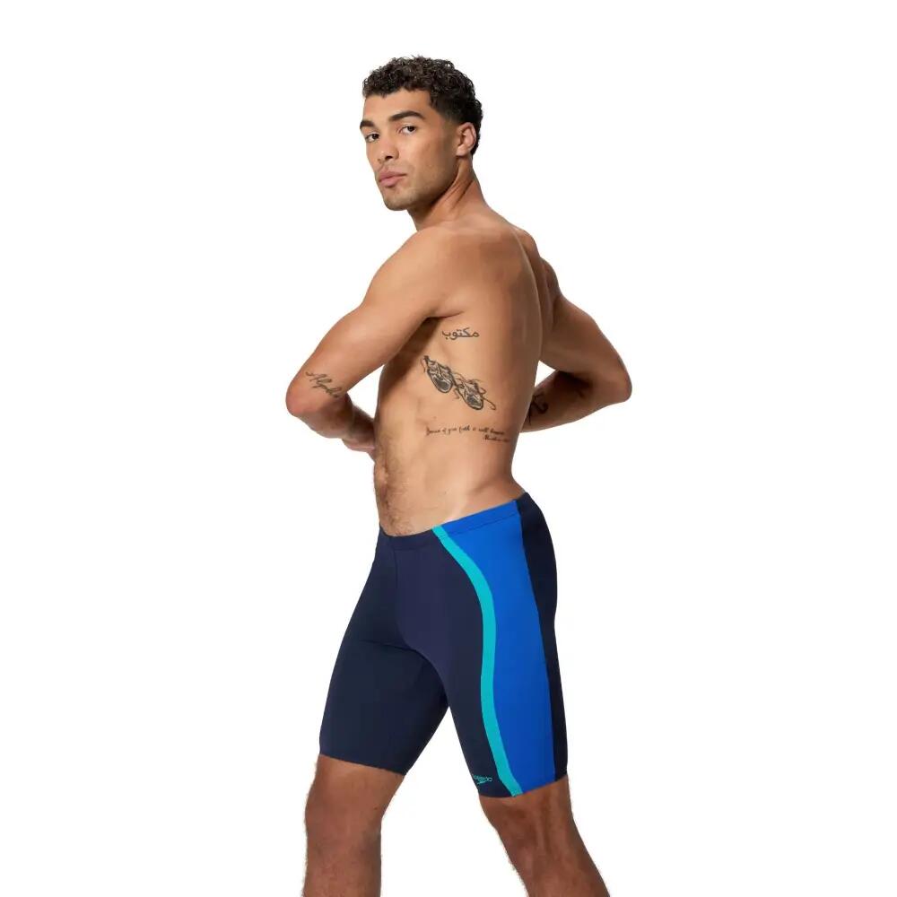 Speedo Solid Splice Swim Jammer - Navy/Blue 3/5