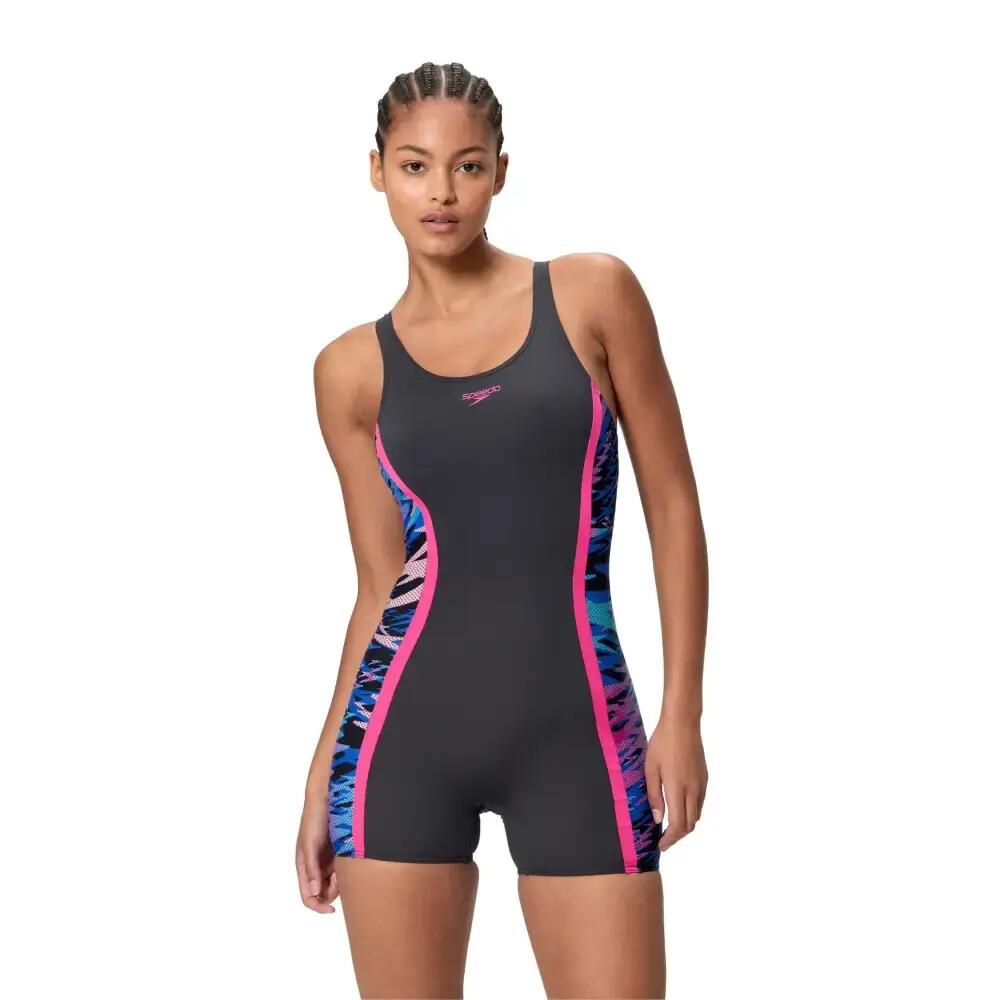 Speedo Hyperboom Splice Muscleback Legsuit - Black/Pink