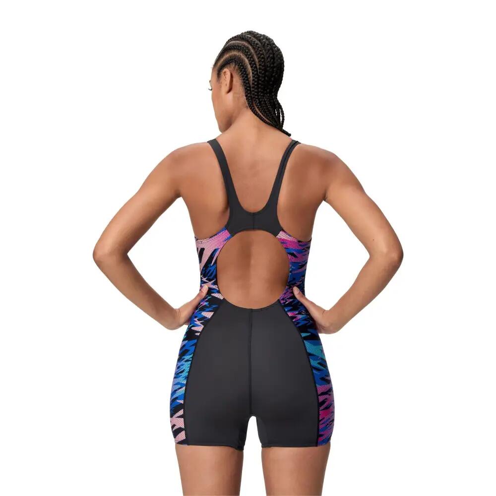 Dames Hyperboom Splice Muscleback Legsuit Badpak Zwart 2/7