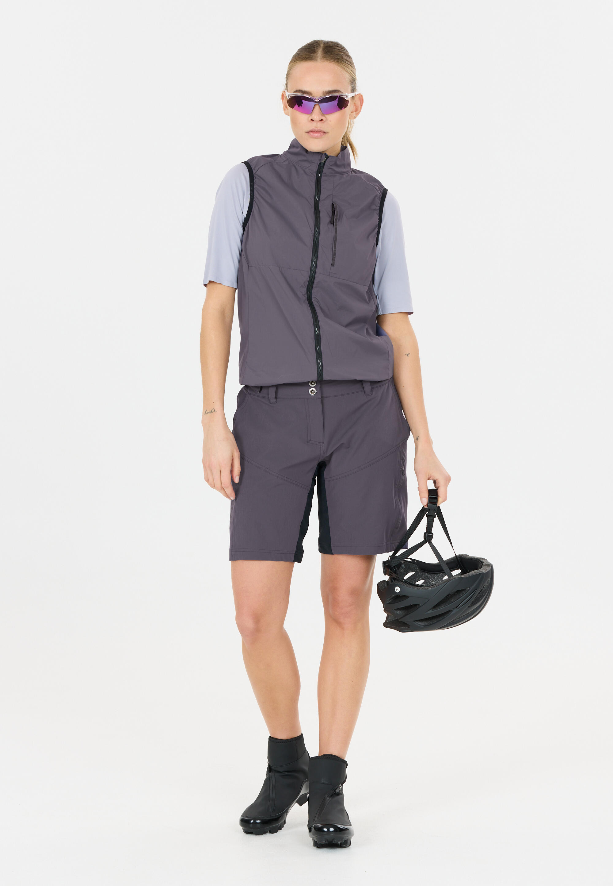 Pantalón corto 2 en 1 mujer Endurance Balhia 3/5