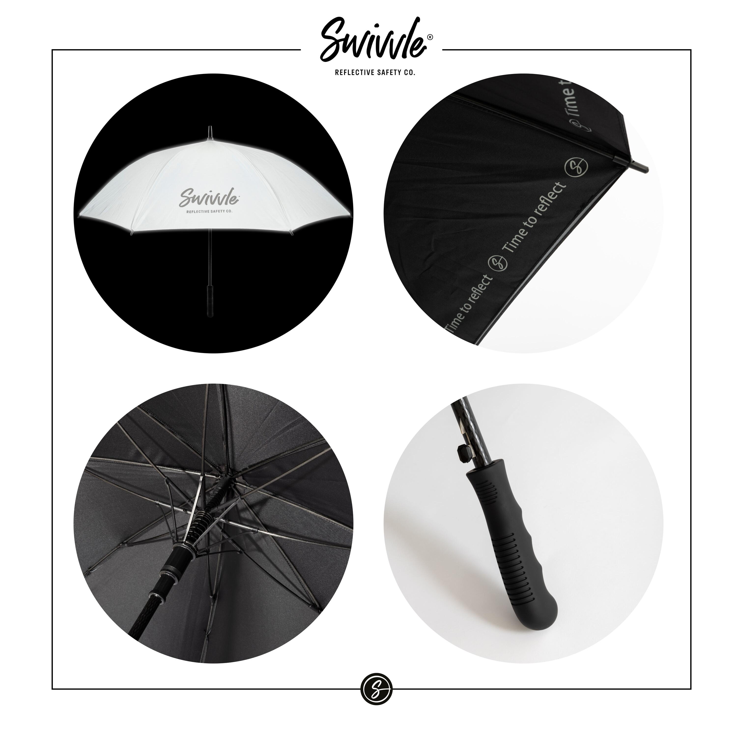 Elegante ombrello antivento riflettente 360°, modello Phyto 2/6