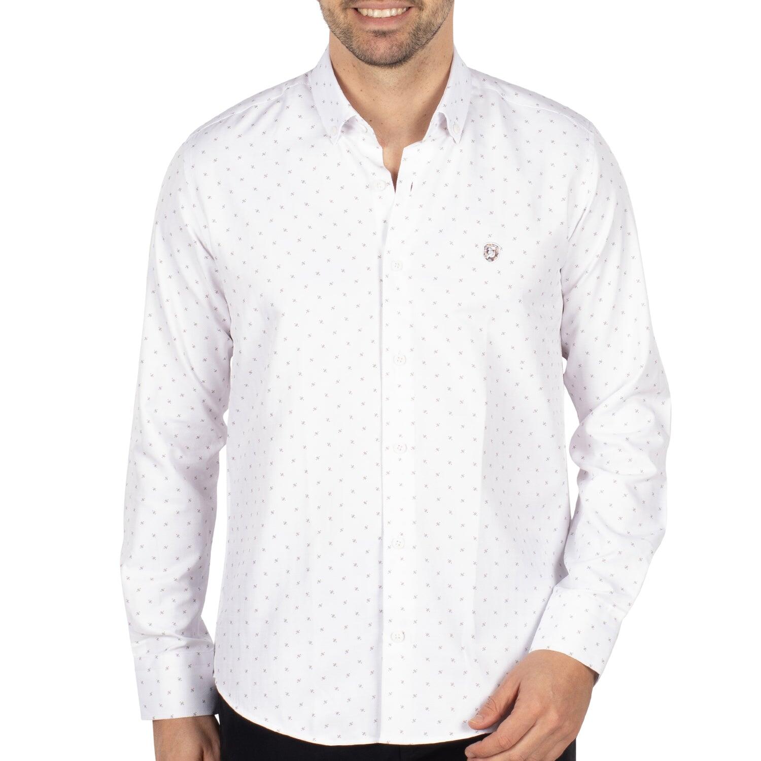 Chemise white flowers homme 1/3