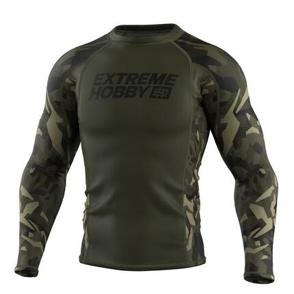 Langarm rashguard voor heren voor MMA EXTREME HOBBY JUNGLE PANTHER