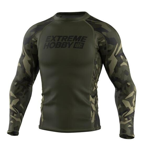 Langarm rashguard voor heren voor MMA EXTREME HOBBY JUNGLE PANTHER