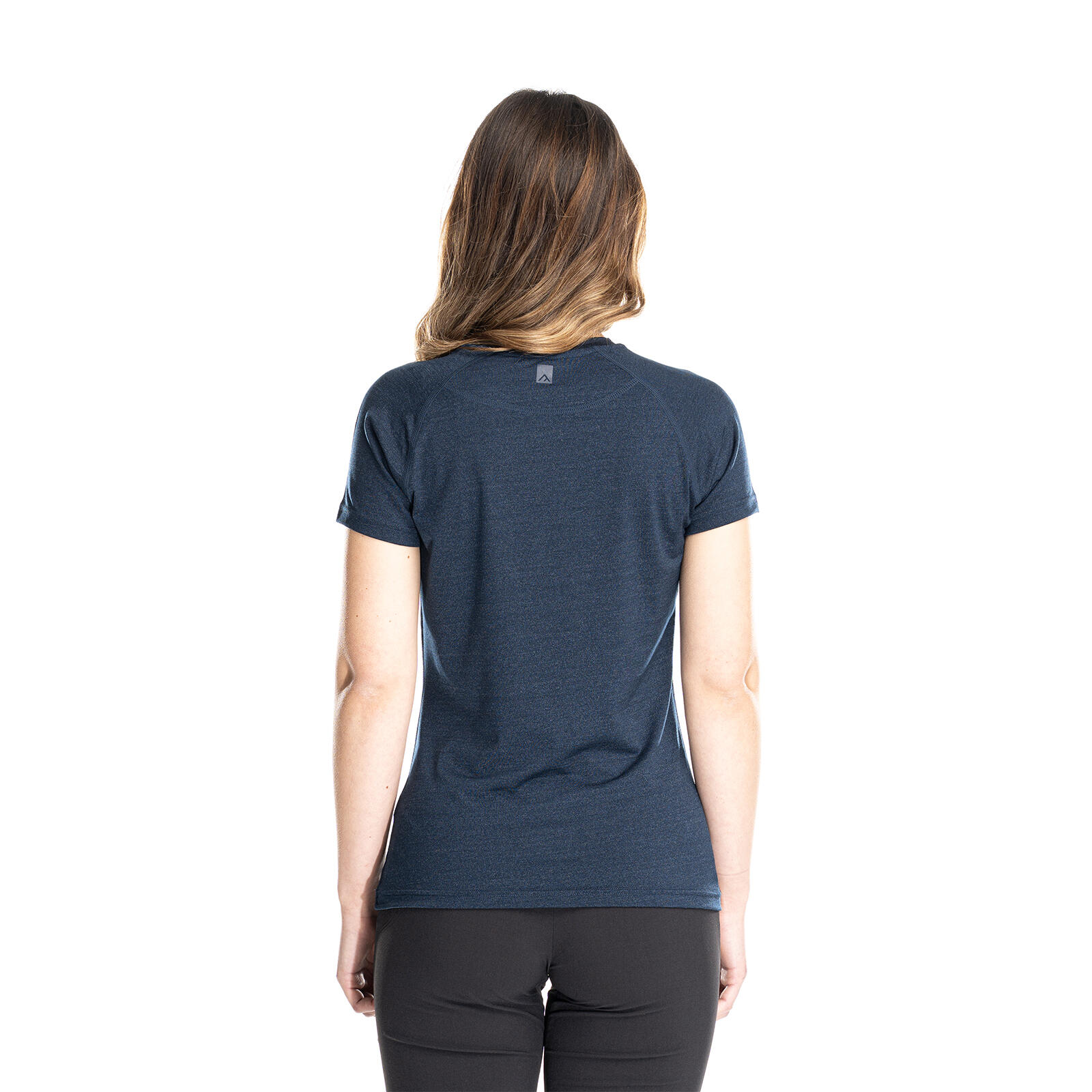 Nila Merino Baselayer Shirt Damen kurzarm Wandern - deepblue 5/7